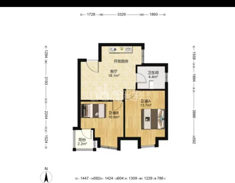 蓝筹谷10896896卧室图0