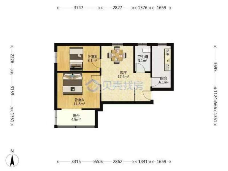 长营村15号10902563卧室图0