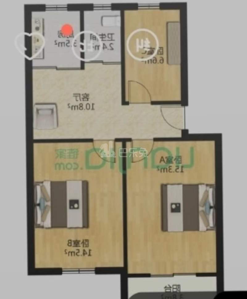 后宰门西村92号11028515卧室图3