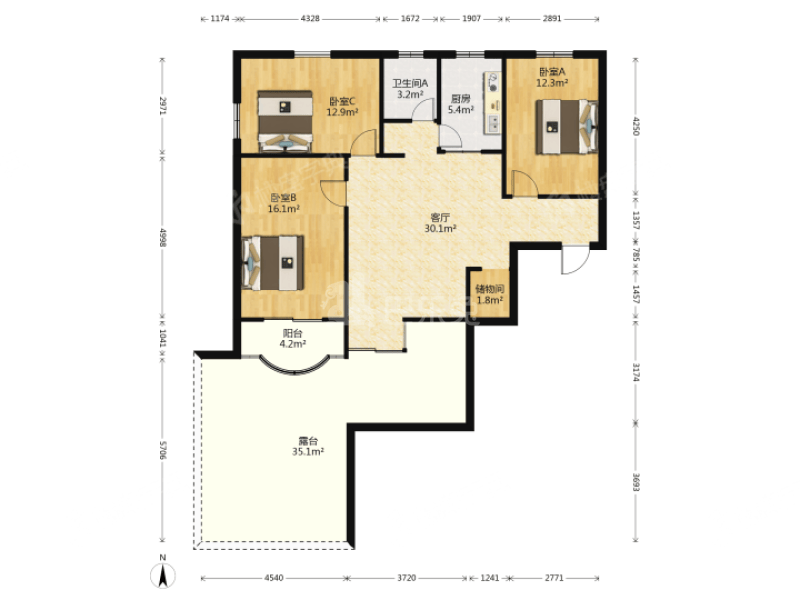 江景园11154413卧室图6