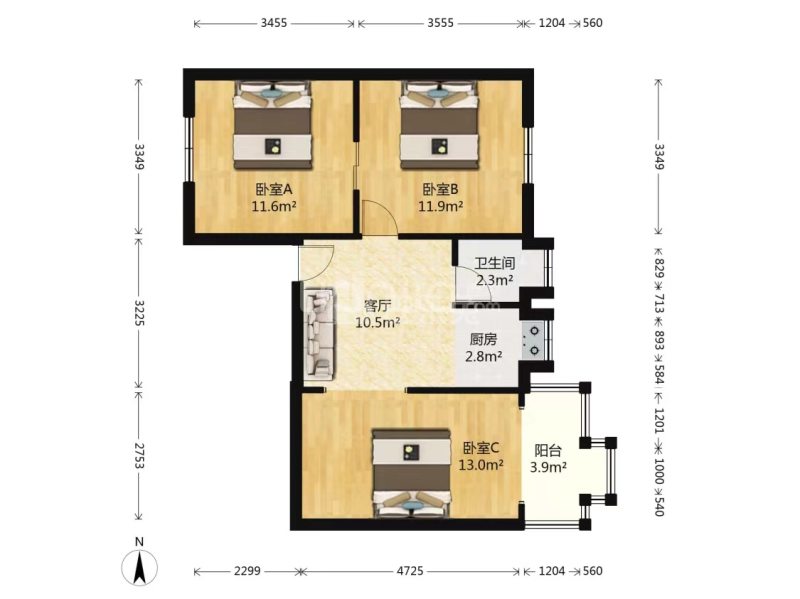 玉泉路小区11154843卧室图4