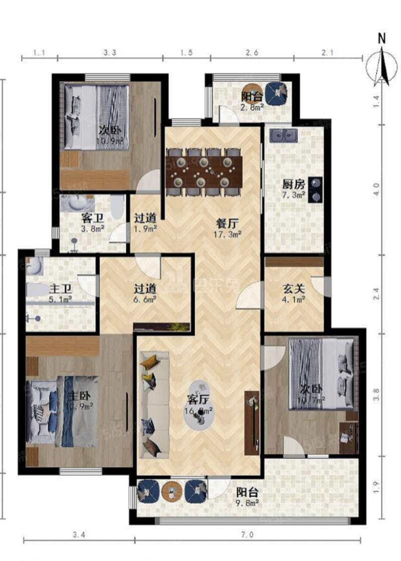 星叶羊山湖花园12275053客厅图1