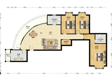 新华嘉利公寓 1室0厅0卫