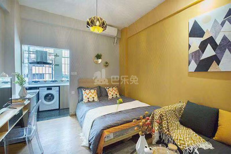 乐乎城市青年社区（白石塘店）4544488卧室图3