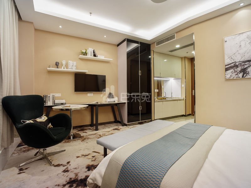 乐乎城市青年社区（九龙湖门店）5554175卧室图1