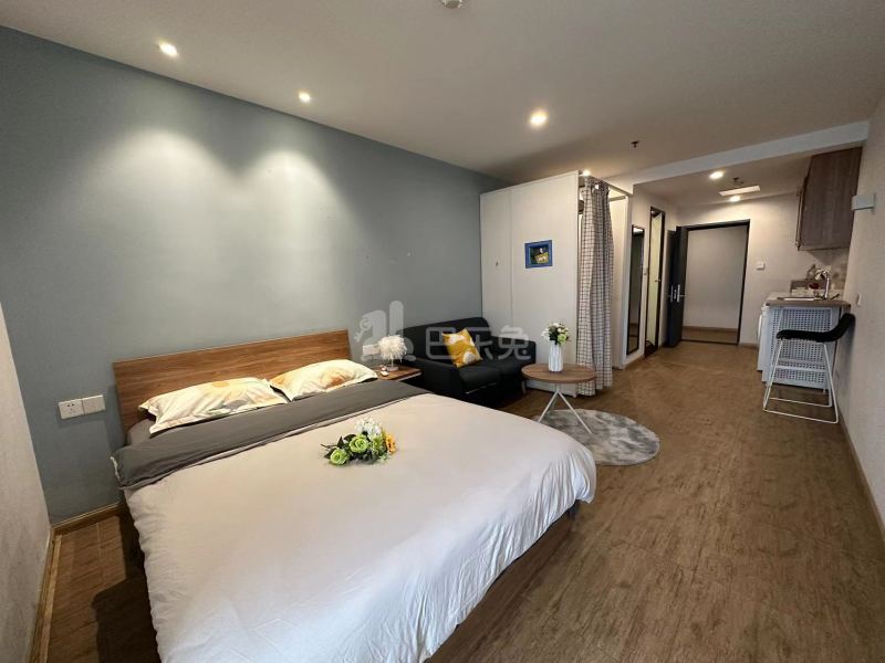 柚米国际青年社区（武汉常青公园店）6449654卧室图2