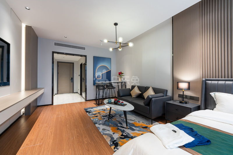 城家高级公寓深圳沙头角地铁站店9624948卧室图3