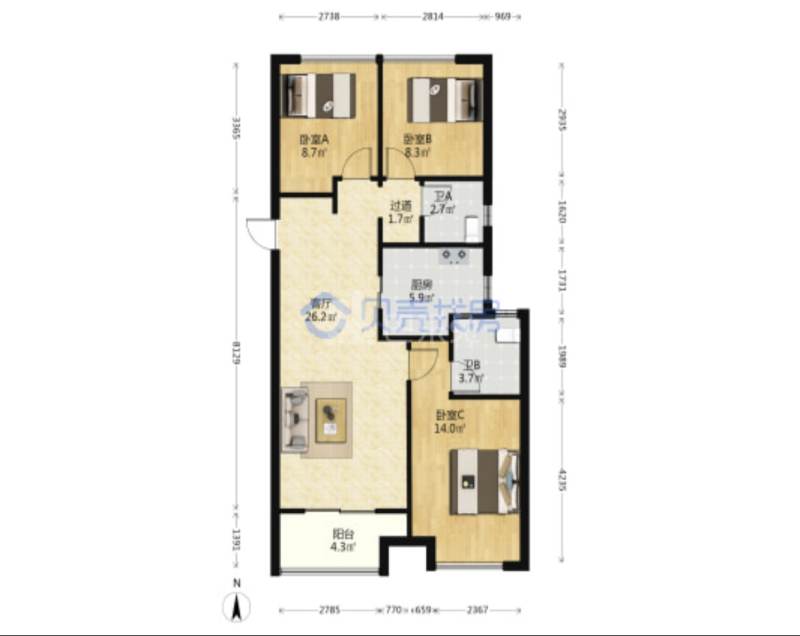 嘉悦府15523956卧室图0