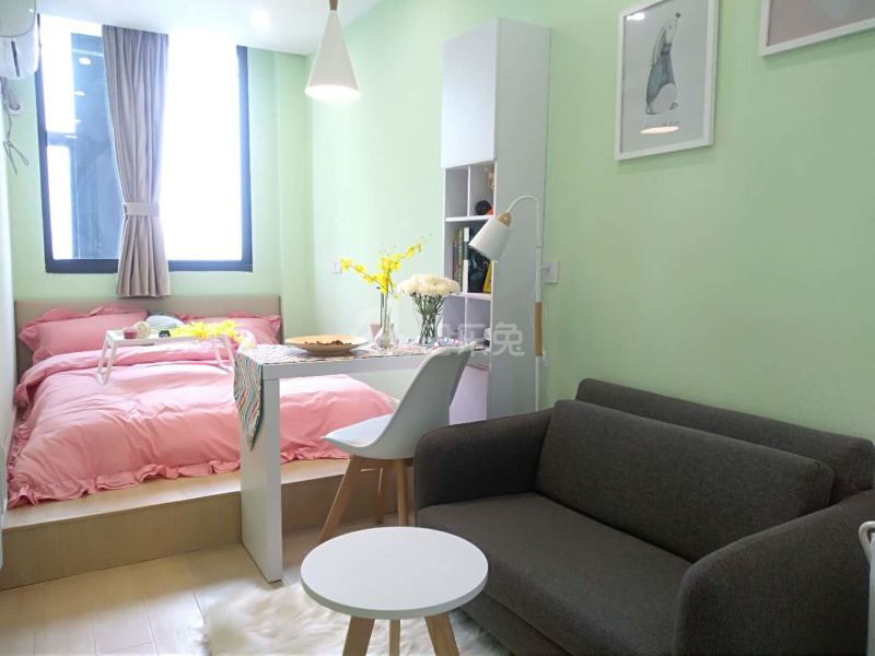 哈租客公寓(华丰店)3761587卧室图2