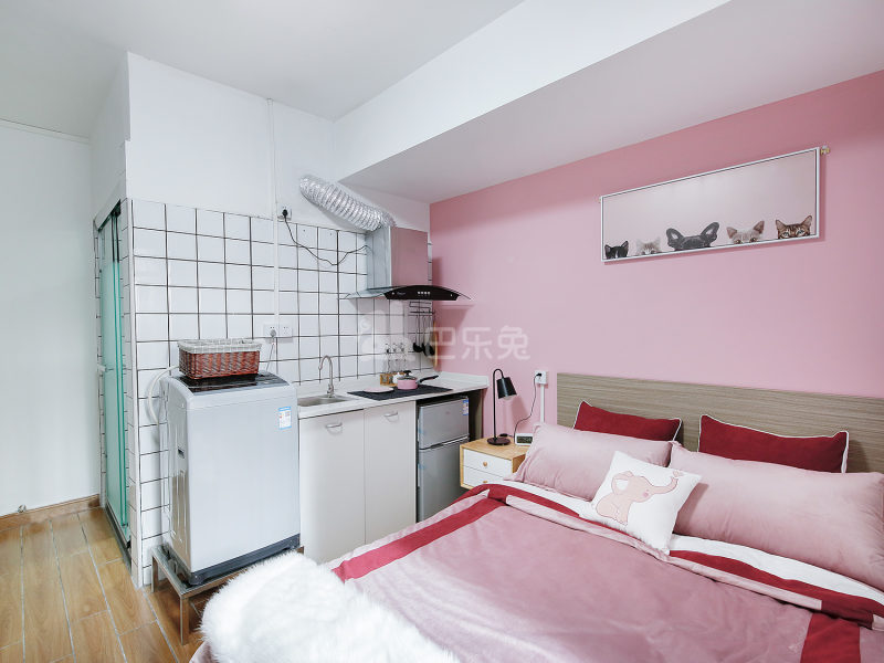 乐乎城市青年社区（黄埔古港店）5635343卧室图3