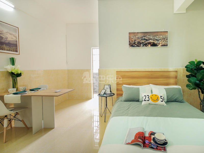 乐乎城市青年社区（黄埔古港店）5635589卧室图2