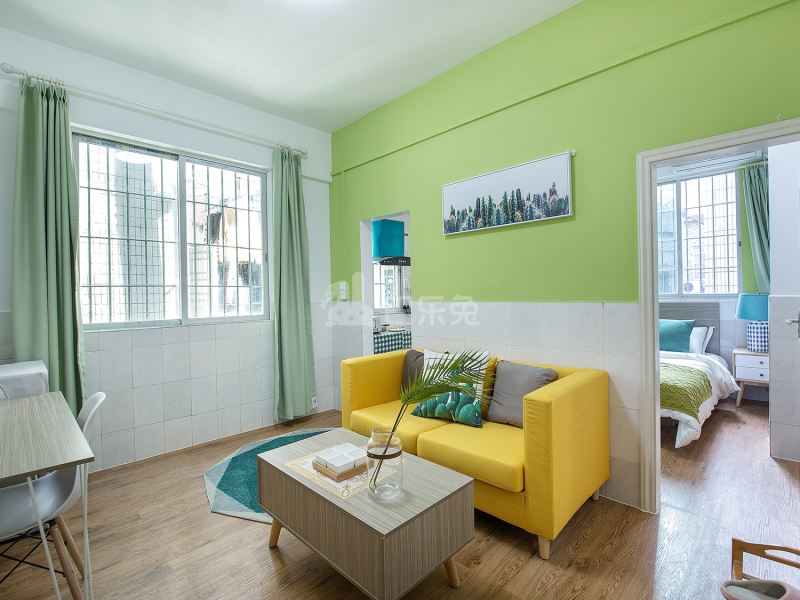 乐乎城市青年社区（黄埔古港店）5635647客厅图4