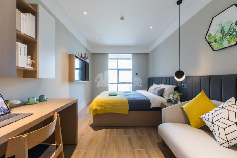 城家高级公寓杭州九和路地铁站店5826679卧室图2