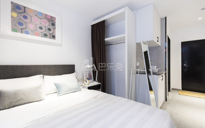 城家公寓杭州武林广场店6468146卧室图2