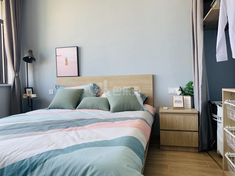 乐柚公寓杭州南站店6714751卧室图1