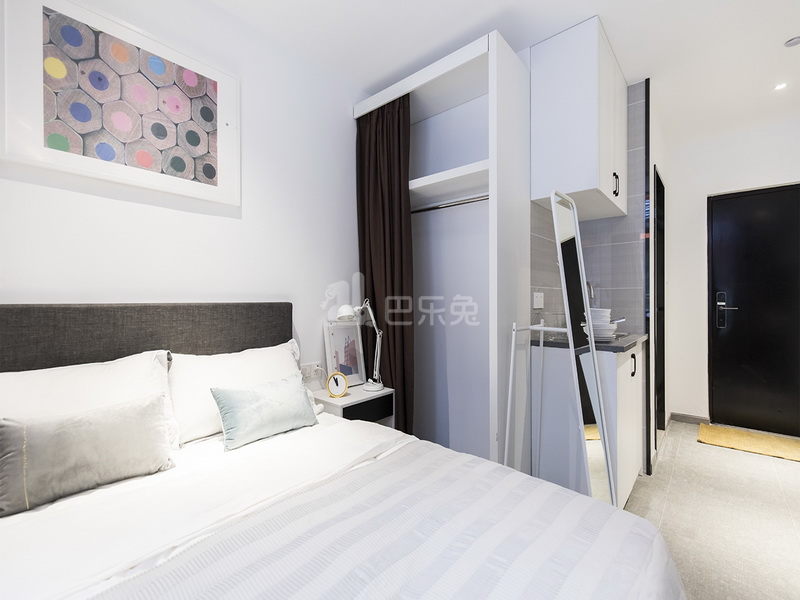 城家公寓杭州武林广场店7165091卧室图1