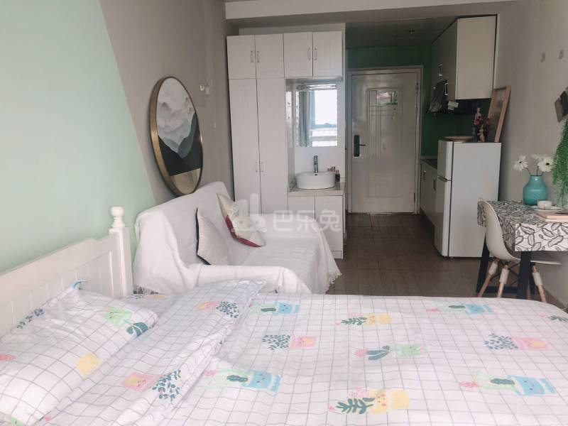 城家公寓青果杭州浦沿地铁站店7341458卧室图2