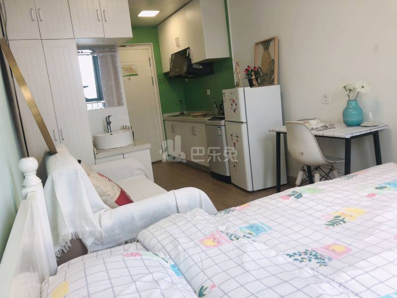 城家公寓青果杭州浦沿地铁站店7341525卧室图2